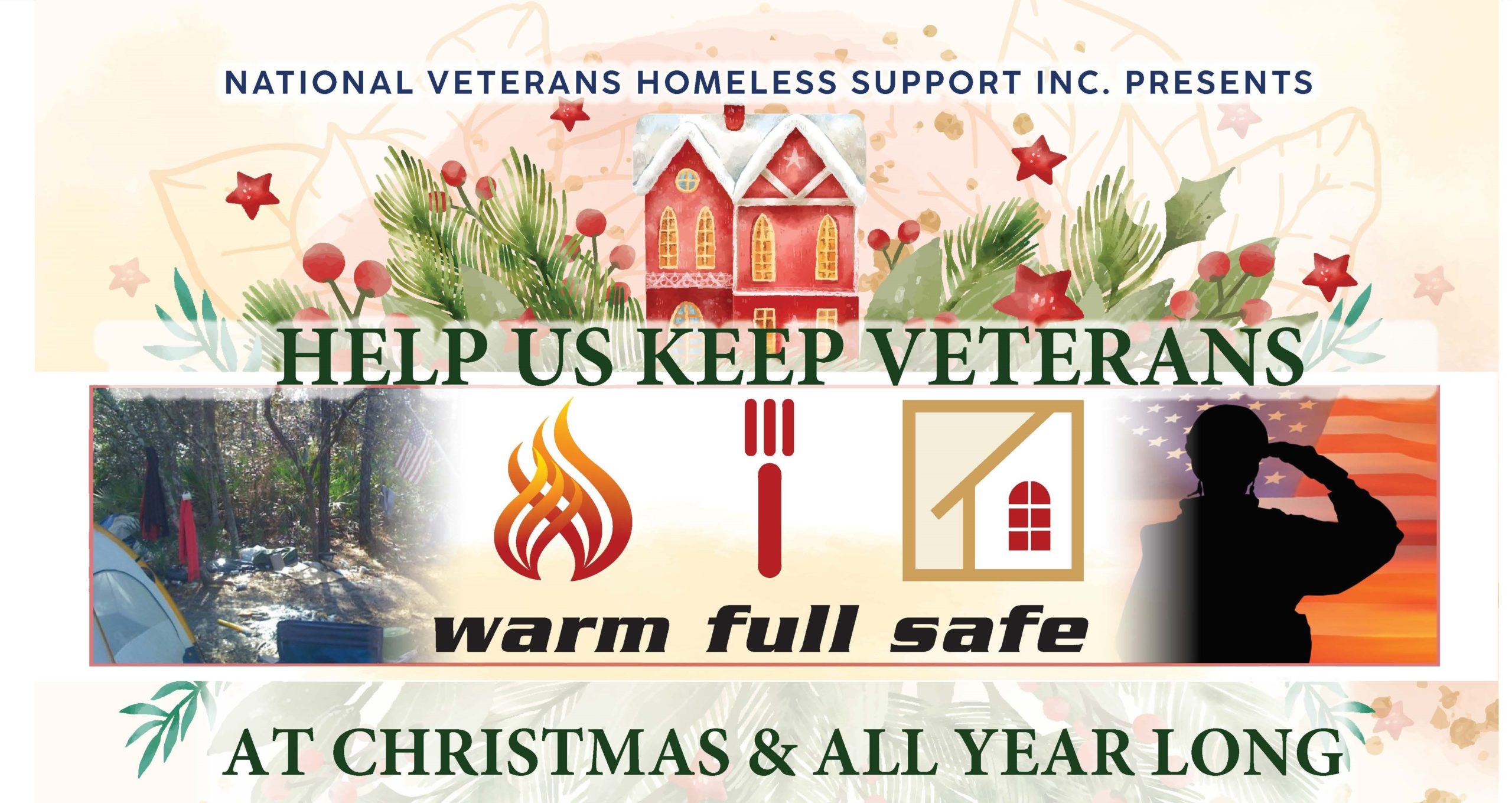 Keep veterans warm, full, and safe for the holidays!