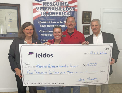 Leidos donates $5,000 to National Veterans Homeless Support