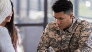 veteran seeking mental health support